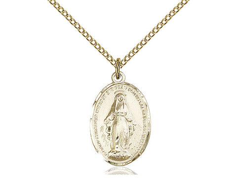 Miraculous Medal, Gold Filled 