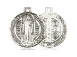 St. Benedict Medal, Sterling Silver 