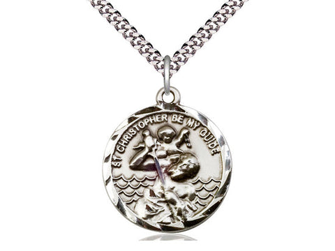 St. Christopher Medal, Sterling Silver 