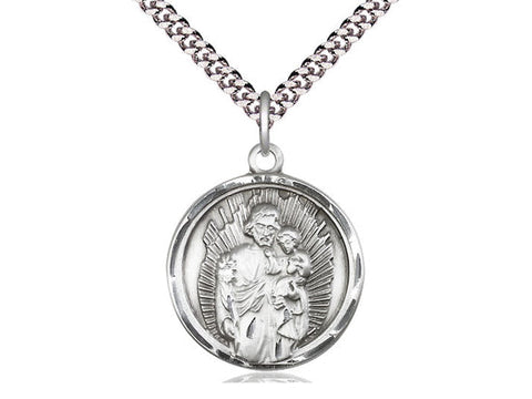 St. Joseph Medal, Sterling Silver 