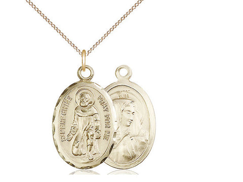 St. Peregrine Medal, Gold Filled 