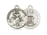 St. Joan of Arc Air Force Medal, Sterling Silver 