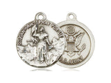 St. Joan of Arc Army Medal, Sterling Silver 