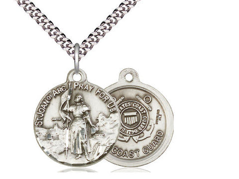 St. Joan of Arc Coast Guard Medal, Sterling Silver 