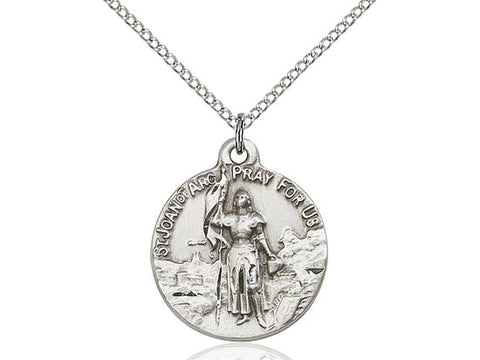 St. Joan of Arc Medal, Sterling Silver 