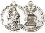 St. Christopher Air Force Medal, Sterling Silver 