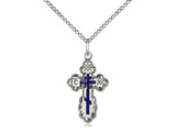 St. Olga Cross Pendant, Sterling Silver 