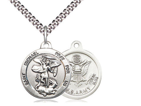 St. Michael Army Medal, Sterling Silver 