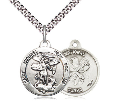 St. Michael National Guard Medal, Sterling Silver 