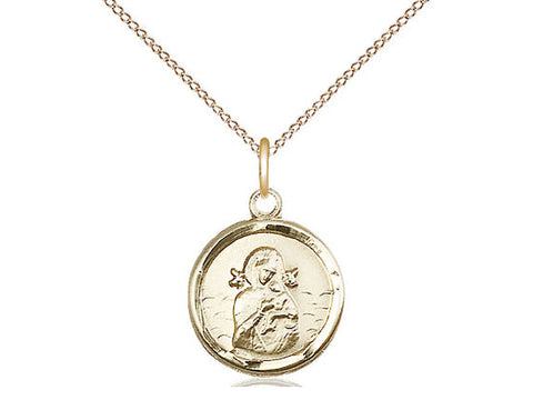 Our Lady of Perpetual Help Medal, Gold Filled 