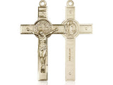 St. Benedict Crucifix Pendant, Gold Filled 