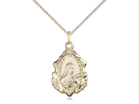 St. Theresa Medal, Gold Filled 