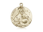 St. Albert the Great Medal, Gold Filled 