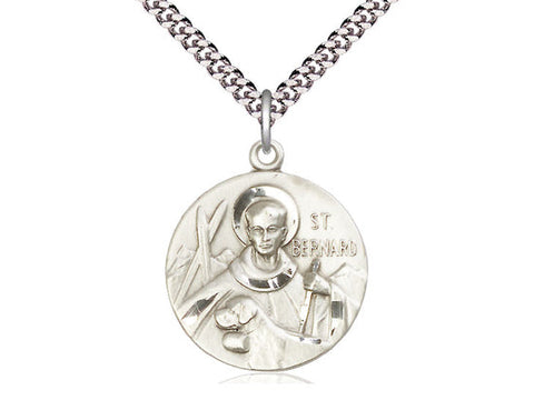 St. Bernard of Clairvaux Medal, Sterling Silver 