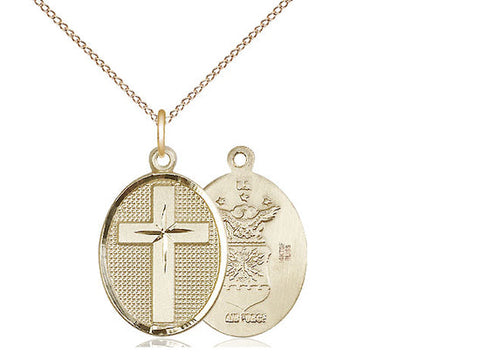Air Force Cross Pendant, Gold Filled 