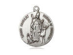 St. Hubert of Liege Medal, Sterling Silver 
