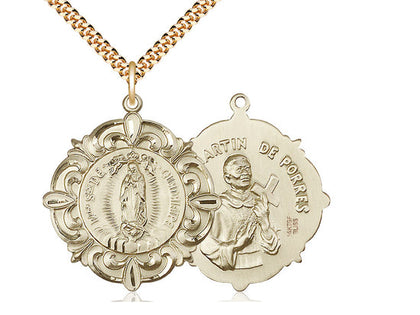 Our Lady of Guadalupe Medal, Gold Filled 