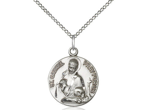 St. Gabriel of the Blessed Virgin Medal, Sterling Silver 