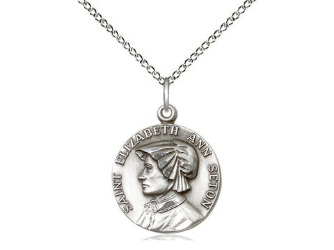 St. Elizabeth Ann Seton Medal, Sterling Silver 