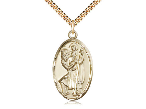 St. Christopher Medal, Gold Filled 