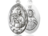 Our Lady of Mount Carmel Medal, Sterling Silver 