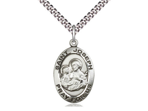 St. Joseph Medal, Sterling Silver 