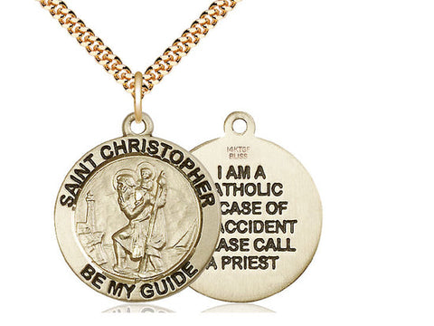 St. Christopher Medal, Gold Filled 