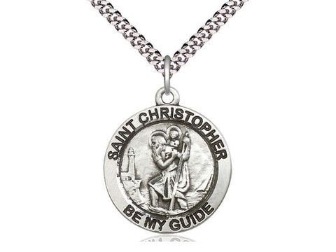 St. Christopher Medal, Sterling Silver 