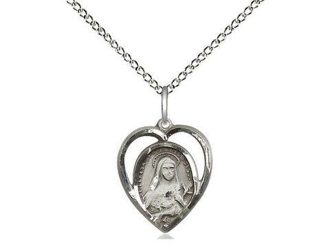 St. Theresa Medal, Sterling Silver 