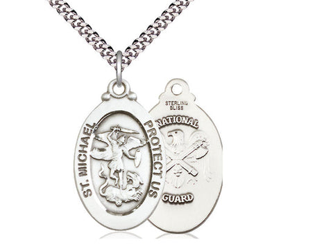 St. Michael National Guard Medal, Sterling Silver 