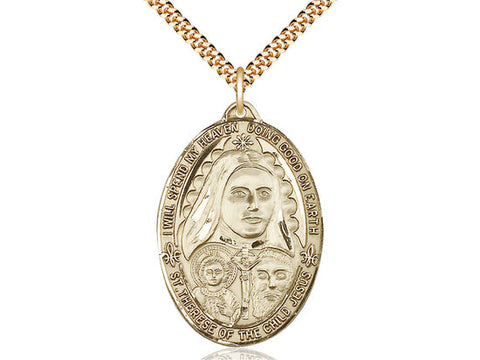 St. Therese Medal, Gold Filled 
