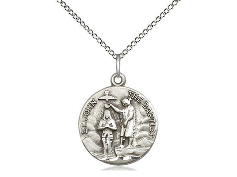 St. John the Baptist Medal, Sterling Silver 