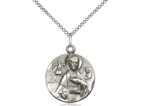 St. John the Evangelist Medal, Sterling Silver 