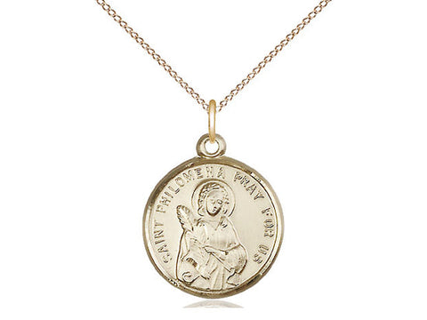 St. Philomena Medal, Gold Filled 