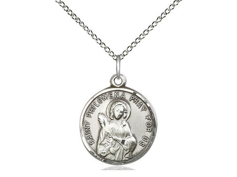 St. Philomena Medal, Sterling Silver 