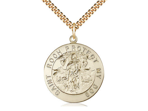 St. Roch Medal, Gold Filled 