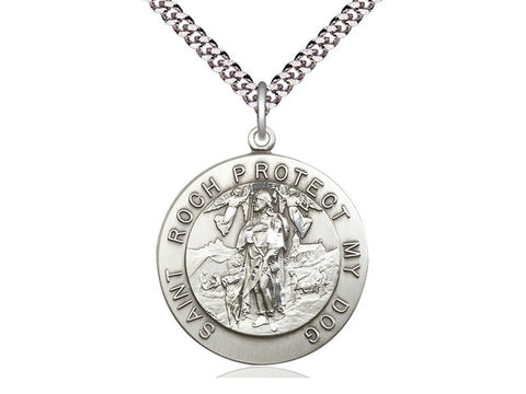 St. Roch Medal, Sterling Silver 