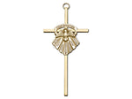 6 inch Antique Gold Confirmation on a Polished Brass Cross