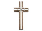 4 inch Marriage Cross, Walnut with Antique Gold inlay
