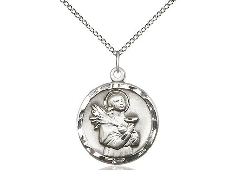 St. Lucy Medal, Sterling Silver 