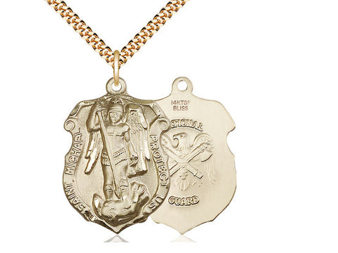 St. Michael National Guard Medal, Gold Filled 