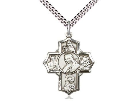 St. Philomena, St. Theresa, St. Rita, St. Anthony, St. Jude Medal, Sterling Silver 