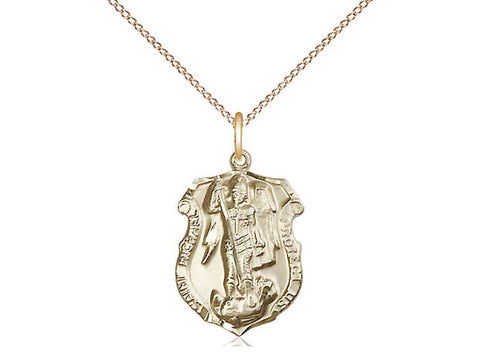 St. Michael the Archangel Medal, Gold Filled 