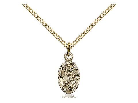 Our Lady of Czestochowa Medal, Gold Filled 