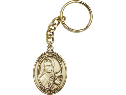 Antique Gold St. Theresa Keychain