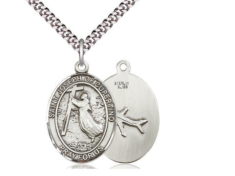 St Joseph of Cupertino Oval Patron Series Sterling Silver Medal