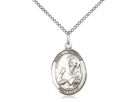St. Andrew the Apostle Medal, Sterling Silver, Medium, Dime Size 