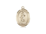 St. Barbara Medal, Gold Filled, Medium, Dime Size 