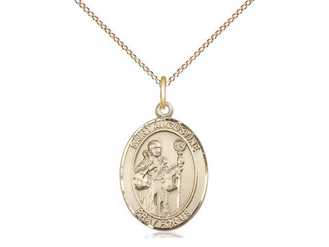 St. Augustine Medal, Gold Filled, Medium, Dime Size 