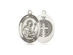 St. Benedict Medal, Sterling Silver, Medium, Dime Size 